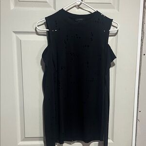 Universal Thread Black Distressed Tank Top